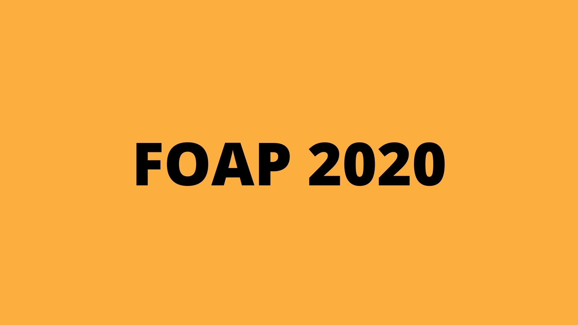 Convocatòria FOAP 2020